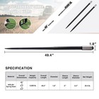 49  Hay Spike 2pc Bale Spears 4500lb Cap Each Bobcat Skidsteer Tractor