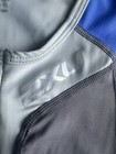 2xu Men s Perform Tri Singlet Grey Blue Sleeveless Triathlon Top Shirt Medium