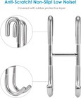 Shower Door Hooks 2-pack Silver Towel Hooks For Frameless Glass Bathroom