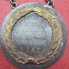 Antique 1895 Bicycle Century Run Medal Pin Liac Cycling Souvenir Trophy 