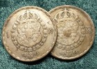 2 Sweden 1-krona Coins  40  Silver  King Gustaf V  2 Silver Coins  Km  814