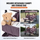 Wagon Stroller For 2 Kids  Push Pull Quad Collapsible Stroller With Adjustable H