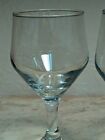 Set Of 2 Modern Libbey Estate Wine Glass Goblet Geometric Heavy Glass Clear 