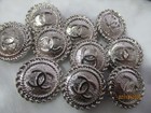 Chanel 10 Buttons   16mm  Clean Silver Tone Metal     This Is For 10