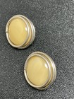 Vintage 925 Sterling Silver Wrapped Yellow Quartz Gemstone Earrings
