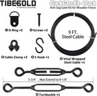 Anti Sag Gate Kit For Wooden Fence  Black Anti-sagging Gate Support Cable Kit Ha