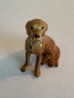 Vintage Hagen Renaker Golden Labrador Retriever Dog Figurine Blue Collar