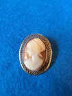 Vintage Winard  Gold Filled Carved Shell Cameo Pendant pin