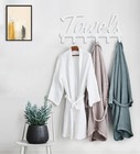 Towel Rack Towel Racks For Bathroom Wall Mounted 6 Hooks White Towel Holder For