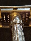 Vintage 1963 Gillette Slim Adjustable Razor I3 Usa Made  Nickel Plated Brass