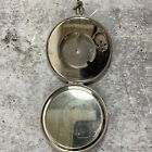 Antique Rare Art Deco Silver Guilloche Enameled Compact Vanity W  Lipstick