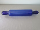 Antique Hand Blown Cobalt Blue Glass Rolling Pin