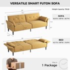 89    Futon Sofa Bed Couch convertible Loveseat Sleeper Sofa With 2 Pillows