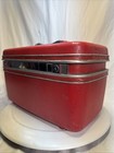 Vintage Red Samsonite Silhouette Train Makeup Vanity Case No Key 1960   s
