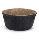 Seagrass Belly Basket With Handles Natural Woven Planter Baskets For Indoor P   