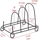 Artliving 3-tier Plate Holder Display Stands - Metal Scrollwork 3tier  Black 