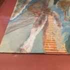 Rare Vintage Abstract Mixed Media Collage Artwork Framed Art Wall Hanging 20x17