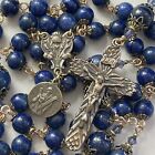 Rosary St  Andrew Scotland Solid Bronze Thistle Crucifix   Center  Lapis Lazuli