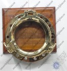 Pair Of Vintage Brass Porthole Window Hatches W  Keys Nautical Marine Decor