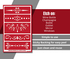 Fancy Ornamental Floral Borders Glass Etching Stencils Reusable Armour Etch