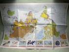 Whats Up South World Map 36   x24    Folded Educational Poster Odt Maps Homeschool