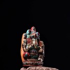 Tibet Bronze Turquoise Ganesh Lord Ganesha Elephant God Buddha Palm Seat Statue