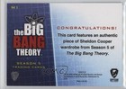 2013 Cryptozoic The Big Bang Theory Seasons 5 Jim Parsons As Sheldon Cooper 9et
