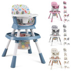 Baby High Chair 16-in-1 Convertible Highchairs For Toddlers Table