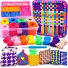 Weaving Loom Kit For Kids And Adults 224 Craft Loops 8 Colors Hook Pink Carry