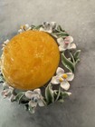 Vintage Mid-century Enamel Flower Wreath Pin Brooch