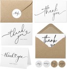 100 Pack Thank You Cards Bulk With Kraft Envelopes And Matching Stickers  4x6 In