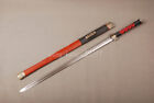 Straight Chinese Han Dynasty Jian    Damascus Folded Steel Sharp Double Edge Sword