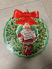 1960 s 7-up Christmas Wreath 2 Sided Display Piece 12  X 12  Circle Great Condtn