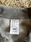 Adidas Men s Gray Cotton Fleece Pullover Hoodie Logo Solid Size S