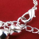 Korean Bell Charm Bracelet Anklet Silver Plated Women Jewelry Gift Ball Chain