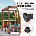 6  x6   Pergola Bracket Kit Inner 5 6x5 6 3-way Woodworks Diy Post 8 Pcs