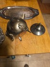 Vintage Mixed Lot  Silverplate Trays  Sugar Creamer Tautin Viking No Dings  Nice
