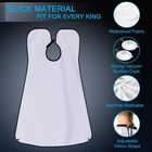 Beard Bib Apron Hair Catcher For Shaving Non-stick Shave Cape Grooming White 