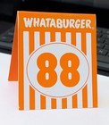Whataburger Table Tent No  88  b1 