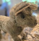 Wonderful Early 1900 s Antique Mohair Steiff   Terrier Dog On Metal Wheels