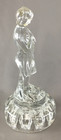 Vtg Cambridge Glass Crystal Draped Lady 12 Hole Clear Glass Flower Frog 8 1 2 