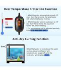 258 Hitauing Aquarium Heater 50w 100w 200w 300w 500w Submersible Fish Tank Heat