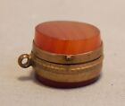 Victorian Gold And Agate Miniature Vinaigrette