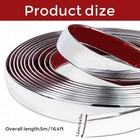 25ft 1 2  Silver Chrome Trim Molding Auto Door Bumper Strip 
