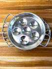 Vintage French Stainless Steel Escargot Plates Set Of 6 Snail Dishes France