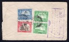 Aden Yemen 1952 Cover To Usa  Surcharged Stamps