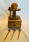 Vintage Primitive Shaker Sewing Box Pin Cushion Spool Holder W  Drawer Maine Usa