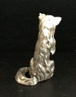 Pewter Fox Wild Animal Silver Metal Statue Figurine S