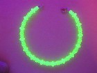 Sweet Yellow Vaseline Glass Bracelet 14kt  Gold-filled Signed Mh