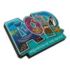 Magnet Aquarium Of The Pacific Long Beach California Wooden 3d Rare Last Ones